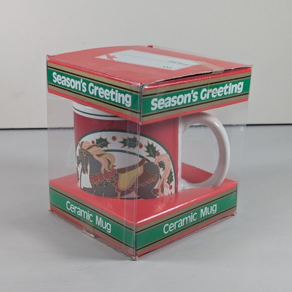 Woodward Canada Christmas mug Horse Holiday Mug Vintage Gift idea - Picture 2 of 14